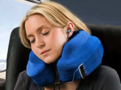 Ruiting Cuscino a Forma di U Migliore Supporto cervicale Airplane Pillow Cuscino da Viaggio con Cappuccio 