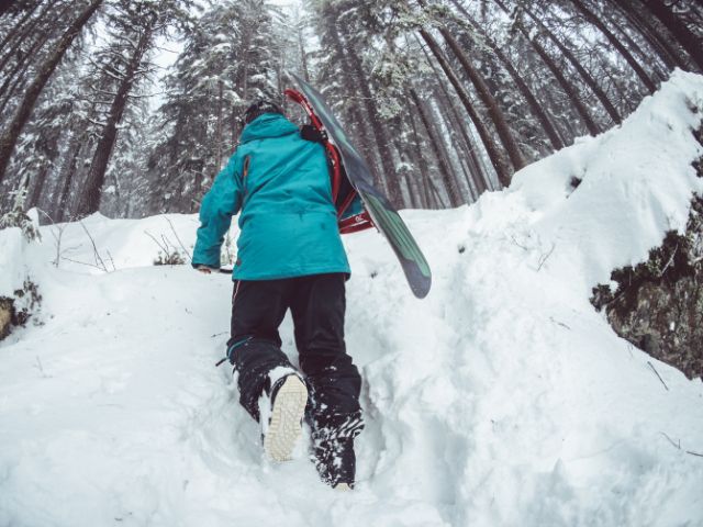Wantdo Giacca da Sci Impermeabile Sport Outdoor Parka da Snowboard Antivento Cappotto da Neve con Cappuccio Giubbotto da Escursionismo Uomo 